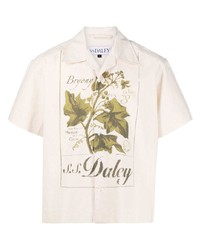 Chemise à manches courtes imprimée beige S.S.Daley