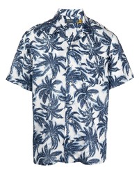 Chemise à manches courtes imprimée blanc et bleu marine Polo Ralph Lauren