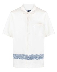 Chemise à manches courtes imprimée blanc et bleu Levi's Made & Crafted
