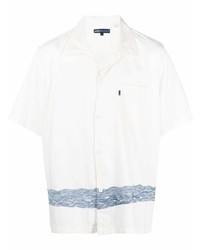 Chemise à manches courtes imprimée blanc et bleu Levi's