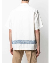 Chemise à manches courtes imprimée blanc et bleu Levi's Made & Crafted