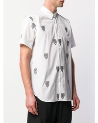 Chemise à manches courtes imprimée blanche et noire Comme Des Garcons SHIRT