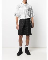 Chemise à manches courtes imprimée blanche et noire Han Kjobenhavn