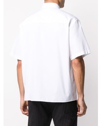 Chemise à manches courtes imprimée blanche et noire DSQUARED2