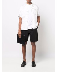 Chemise à manches courtes imprimée blanche et noire Soulland