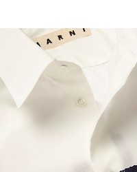 Chemise à manches courtes imprimée blanche et noire Marni