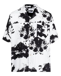 Chemise à manches courtes imprimée blanche et noire Rhude