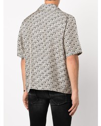 Chemise à manches courtes imprimée blanche et noire Amiri