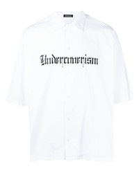 Chemise à manches courtes imprimée blanche et noire Undercoverism