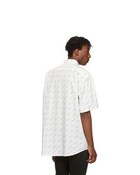 Chemise à manches courtes imprimée blanche et noire Balenciaga