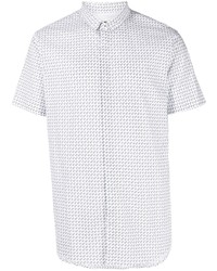 Chemise à manches courtes imprimée blanche Armani Exchange