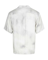 Chemise à manches courtes imprimée blanche Stampd