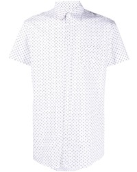 Chemise à manches courtes imprimée blanche Daniele Alessandrini