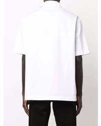 Chemise à manches courtes imprimée blanche Off-White