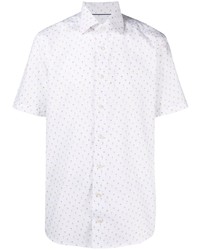 Chemise à manches courtes imprimée blanche Eton