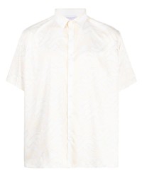 Chemise à manches courtes imprimée blanche Family First