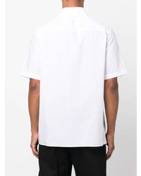 Chemise à manches courtes imprimée blanche Helmut Lang