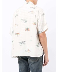 Chemise à manches courtes imprimée blanche VISVIM