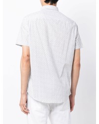 Chemise à manches courtes imprimée blanche Armani Exchange
