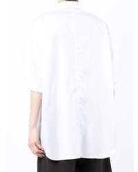 Chemise à manches courtes imprimée blanche Emporio Armani