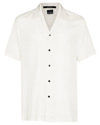 Chemise à manches courtes imprimée blanche Ksubi