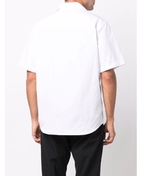 Chemise à manches courtes imprimée blanche DSQUARED2