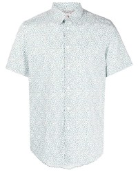 Chemise à manches courtes imprimée blanche Paul Smith