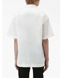 Chemise à manches courtes imprimée blanche JW Anderson