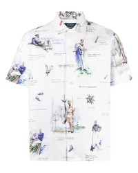 Chemise à manches courtes imprimée blanche Polo Ralph Lauren