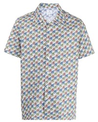 Chemise à manches courtes imprimée blanche PS Paul Smith