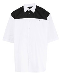 Chemise à manches courtes imprimée blanche Raf Simons