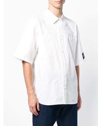 Chemise à manches courtes imprimée blanche Calvin Klein Jeans