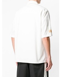 Chemise à manches courtes imprimée blanche Ami Paris