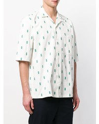 Chemise à manches courtes imprimée blanche Études