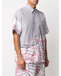 Chemise à manches courtes imprimée blanche Stella McCartney