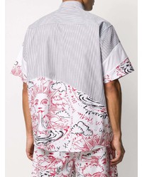 Chemise à manches courtes imprimée blanche Stella McCartney