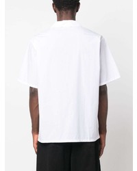 Chemise à manches courtes imprimée blanche Kenzo