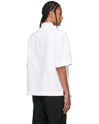 Chemise à manches courtes imprimée blanche Givenchy