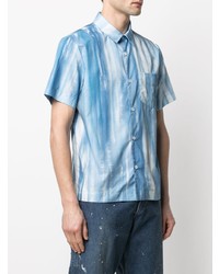 Chemise à manches courtes imprimée bleu clair A.P.C.