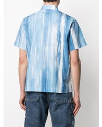 Chemise à manches courtes imprimée bleu clair A.P.C.