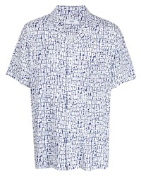 Chemise à manches courtes imprimée bleu clair Arrels Barcelona