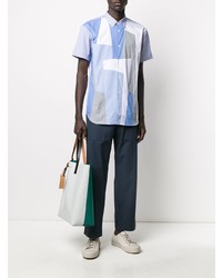 Chemise à manches courtes imprimée bleu clair Comme Des Garcons SHIRT