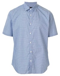 Chemise à manches courtes imprimée bleu clair D'urban