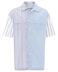 Chemise à manches courtes imprimée bleu clair JW Anderson