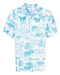 Chemise à manches courtes imprimée bleu clair Levi's
