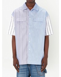 Chemise à manches courtes imprimée bleu clair JW Anderson