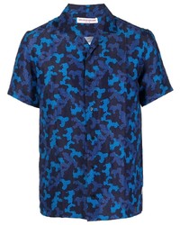 Chemise à manches courtes imprimée bleu marine Orlebar Brown