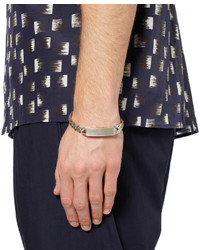 Chemise à manches courtes imprimée bleu marine Christophe Lemaire