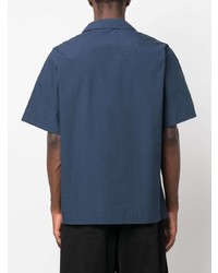 Chemise à manches courtes imprimée bleu marine Kenzo