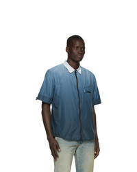 Chemise à manches courtes imprimée bleue Off-White